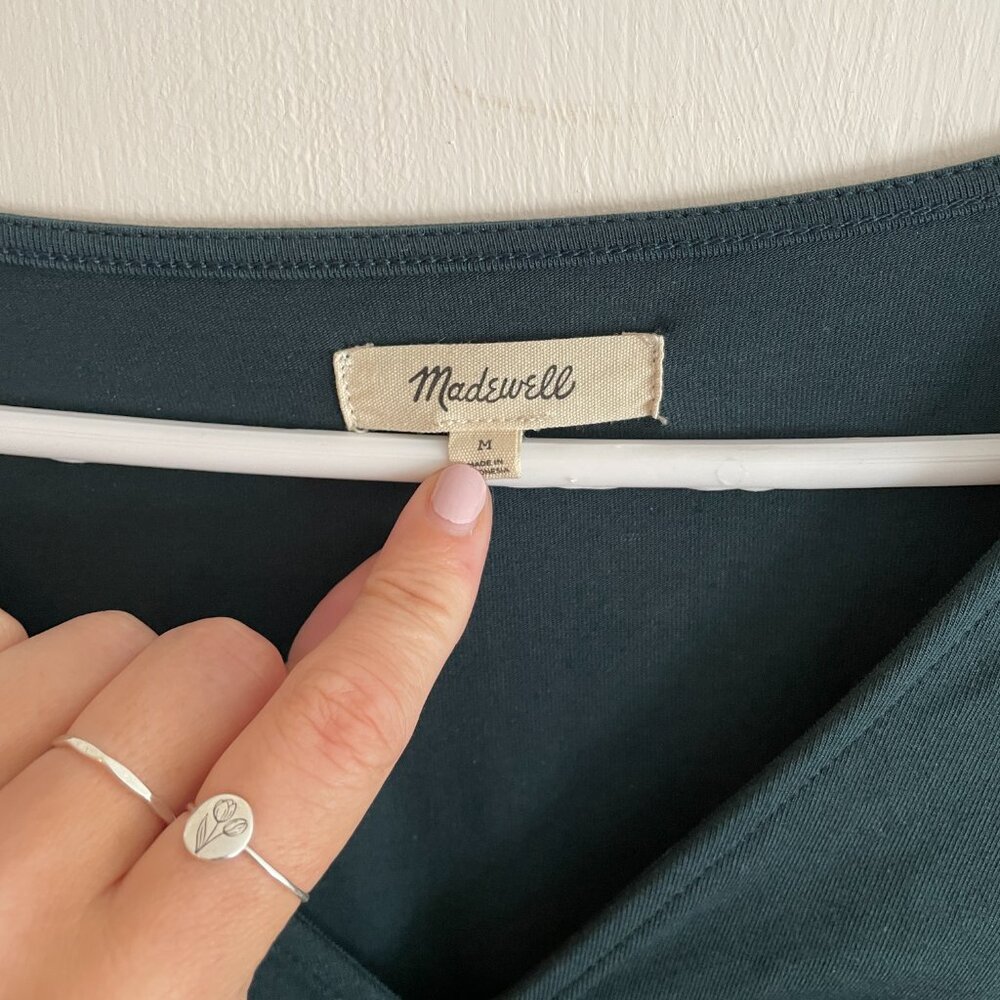Madewell Twist-Front Long Sleeve Tee NWOT - Picture 5 of 6